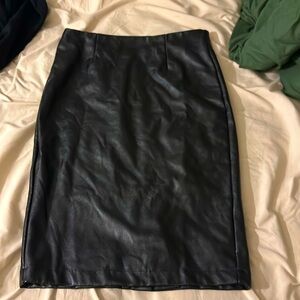 Faux leather skirt